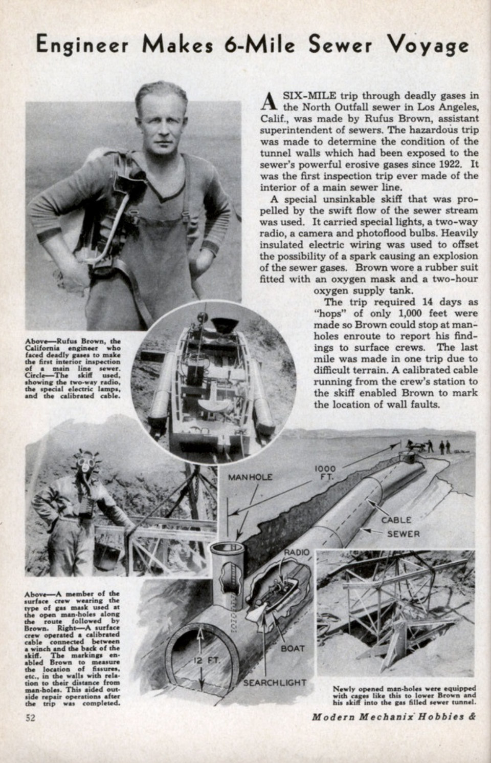 Figure 3. “Modern Mechanix Hobbies & Inventions” October, 1936 (Note: Reuben is misidentified as “Rufus”)