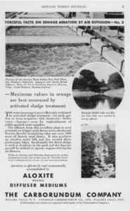 Figure 5. 1933 Sewage Works Journal Advertisement Showing the Golden Gate Park &amp; Plant Mentioning Henry E. Elrod (Consultant) and Frank McQueen (Resident Engineer)