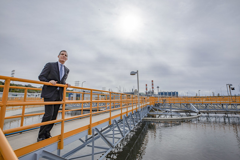 Mayor Garcetti at Hyperion - Photo by Office of Mayor Garcetti