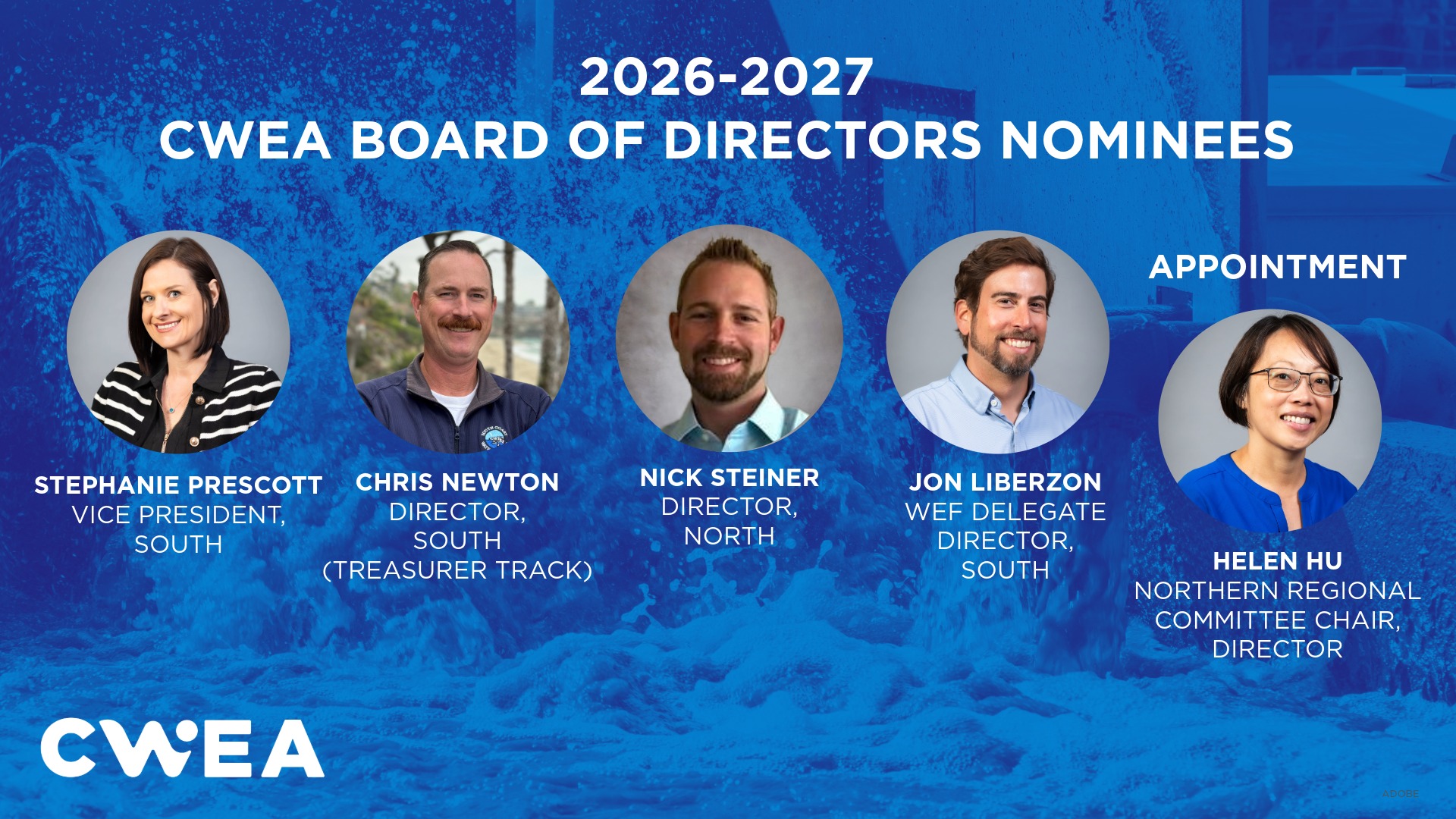 2026-2027 CWEA Board of Directors Nominees